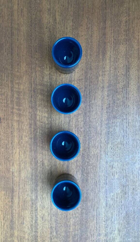 Verres à shots Brotzeit Studio Line allemands vintage en céramique de Rosenthal, lot de 4