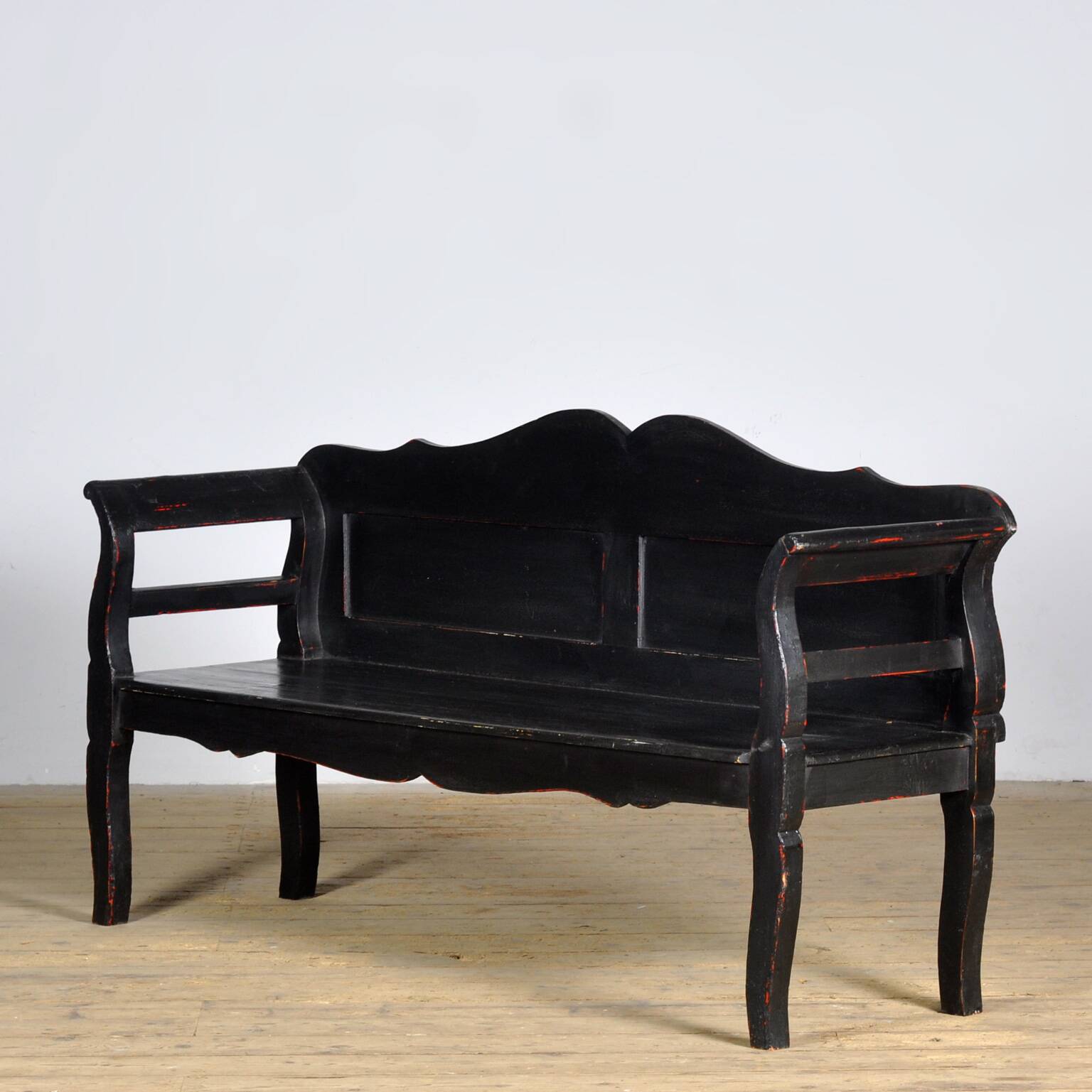 Antique pine bench, 1900s