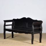 Banc ancien en pin, années 1900