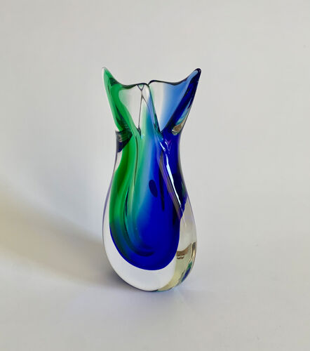 Sommerso murano vase, 1960s
