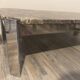 Table basse vintage roche bobois marbre pieds chromé circa 1970s