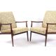 Fauteuils à fleurs vintage République tchèque 1970s