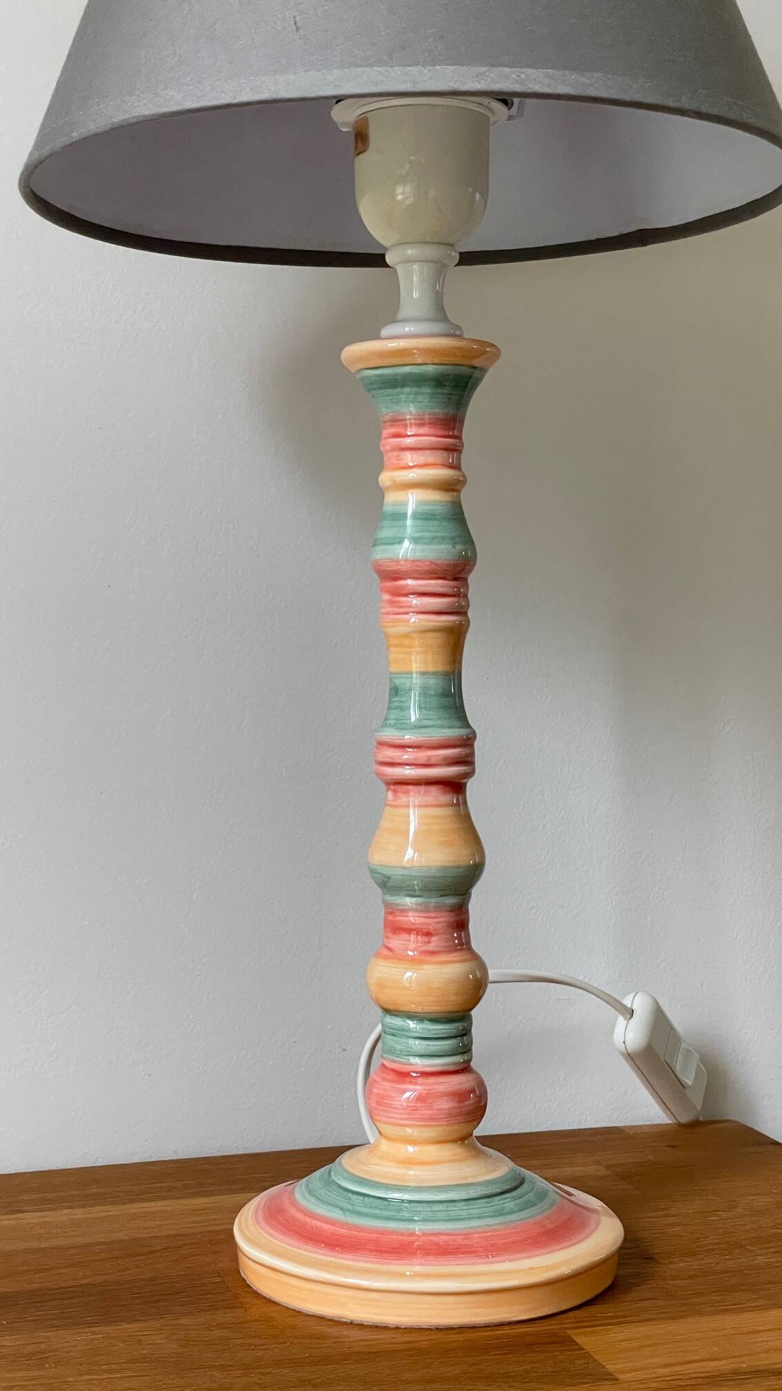 Ceramic lamp by 0. corro vintage