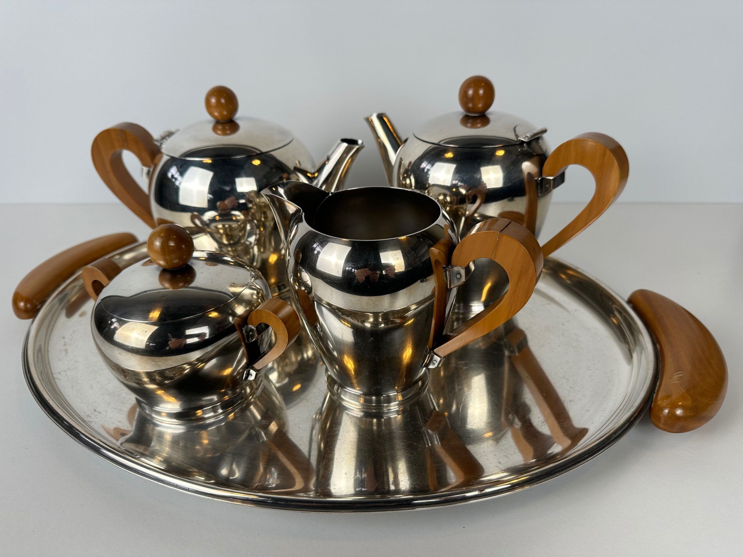 Alessi coffee and tea set silver-plated