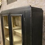 Black patinated vintage library