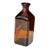 carafe ambrée en verre - bouchon