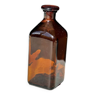 carafe ambrée en verre - bouchon