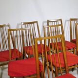 Mid-Century Dining Chairs in Walnut, Set of 10, 1960s