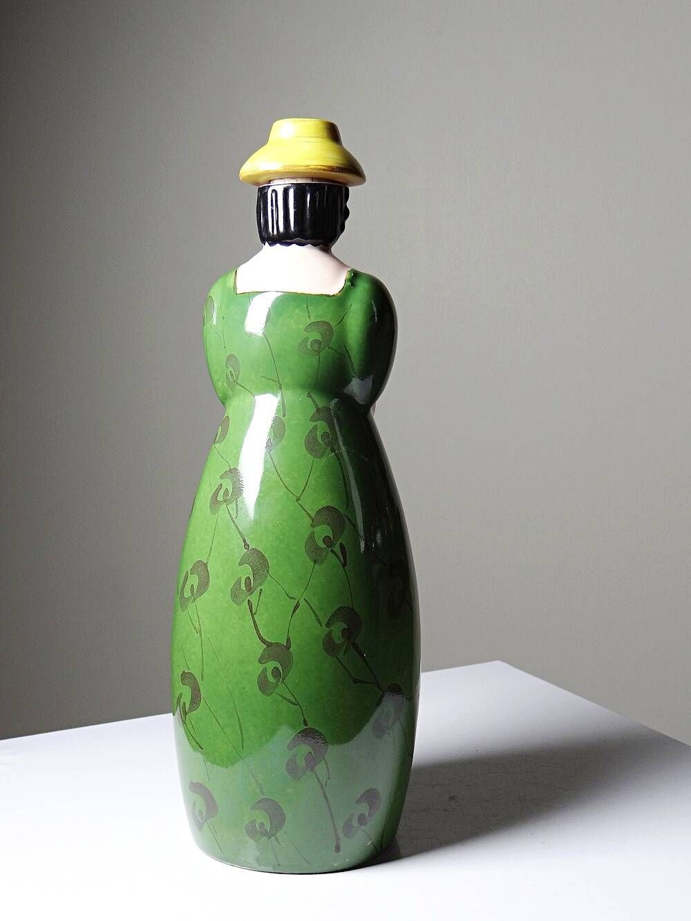 Antique porcelain bottle from Limoges in the style of Robj, 1920s-1930s.