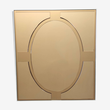 Miroir mural rectangulaire postmoderne en bronze par Giannobi, Italie