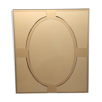 Postmodern Bronze Rectangular Wall Mirror by Giannobi, Italy