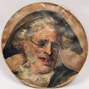 Tondo , portrait d’un saltimbanque par Benito Belli