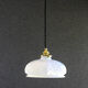 Old French suspension in white glass - kintsugi repair on top