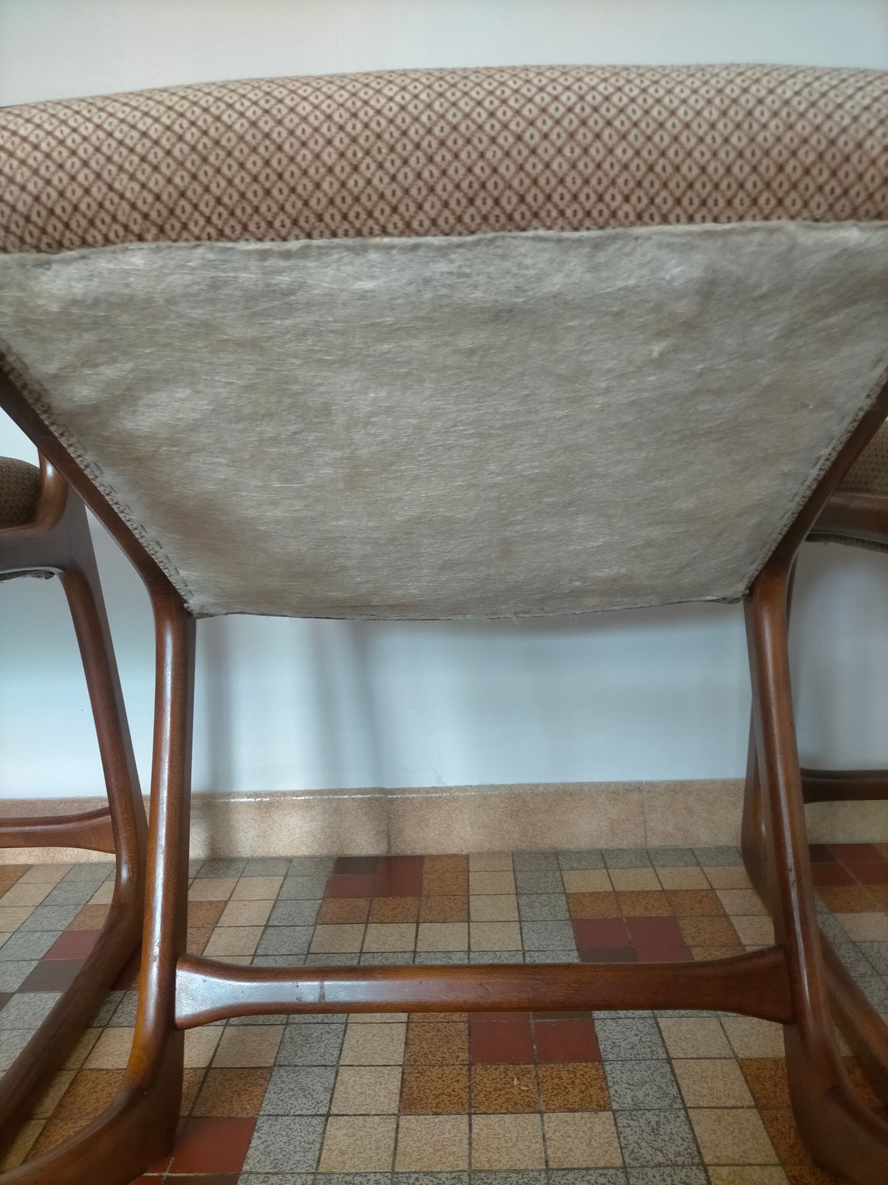 Scandinavian baumann sleigh chairs