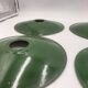 4 enameled sheet metal lampshades