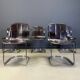 Vintage dining chairs by Willy Rizzo for Cidue, set of 5, 1970s