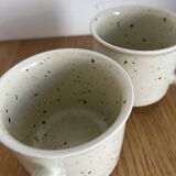 Duo of stoneware cups