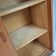 Sideboard high Danish teak veneer vintage sliding doors
