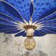 18-petal flower suspension in rattan and English embroidery