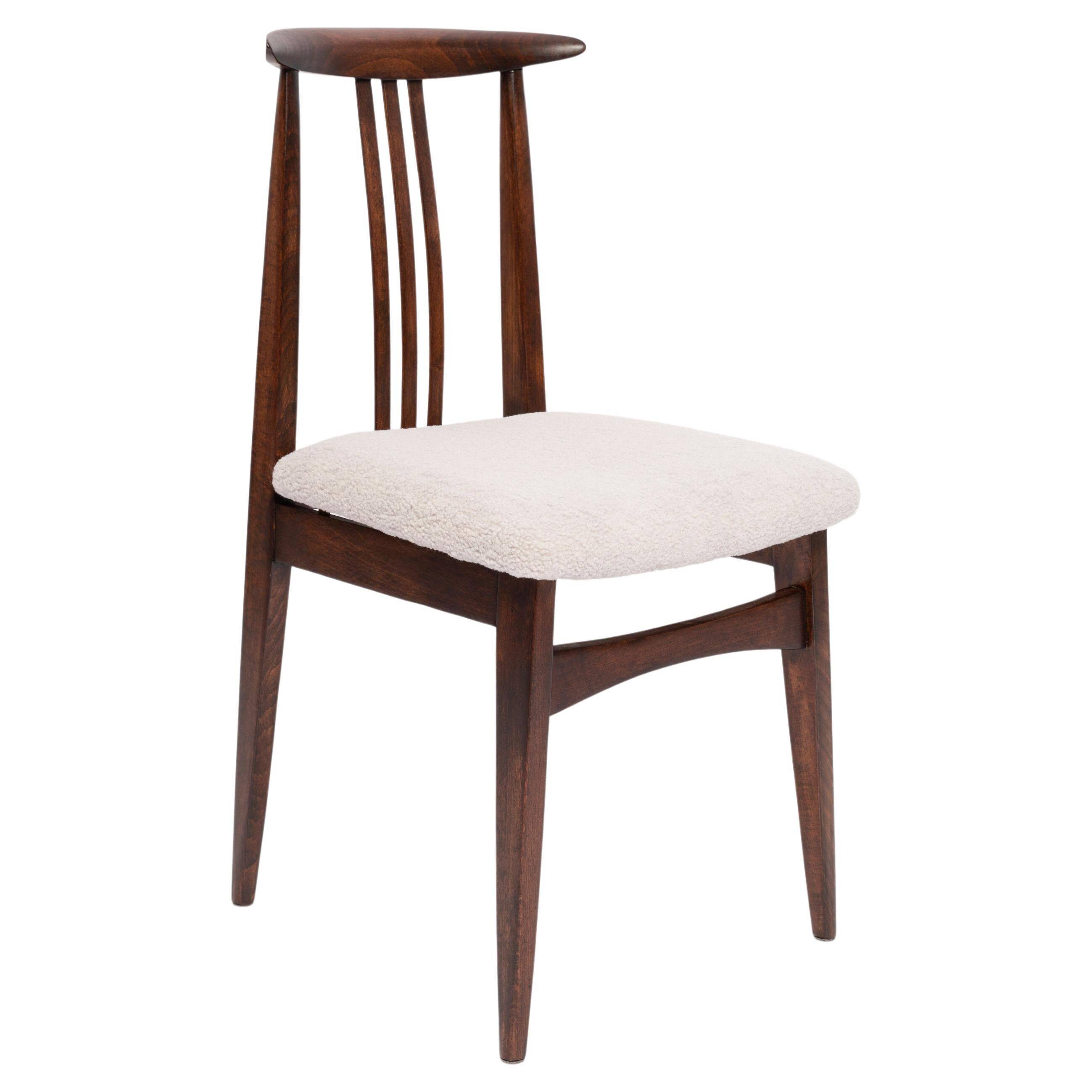 Mid-Century Chair in Boucle and Beech by M. Zielinski, Europe, 1960s