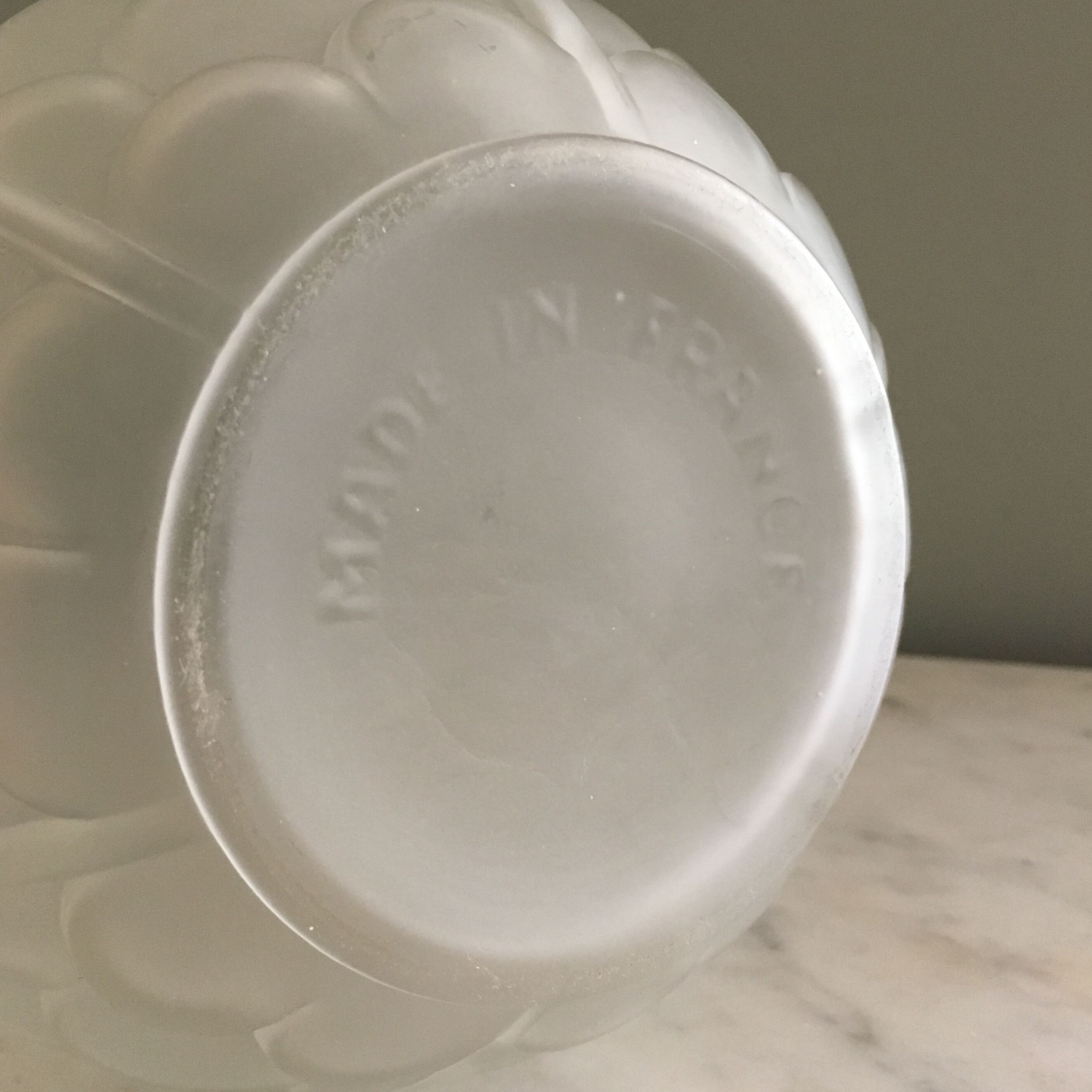 Art Deco frosted glass vase