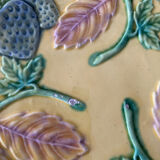 Set de 6 assiettes en barbotine vers 1930