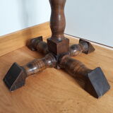 Rustic plant-holder harness in turned solid wood