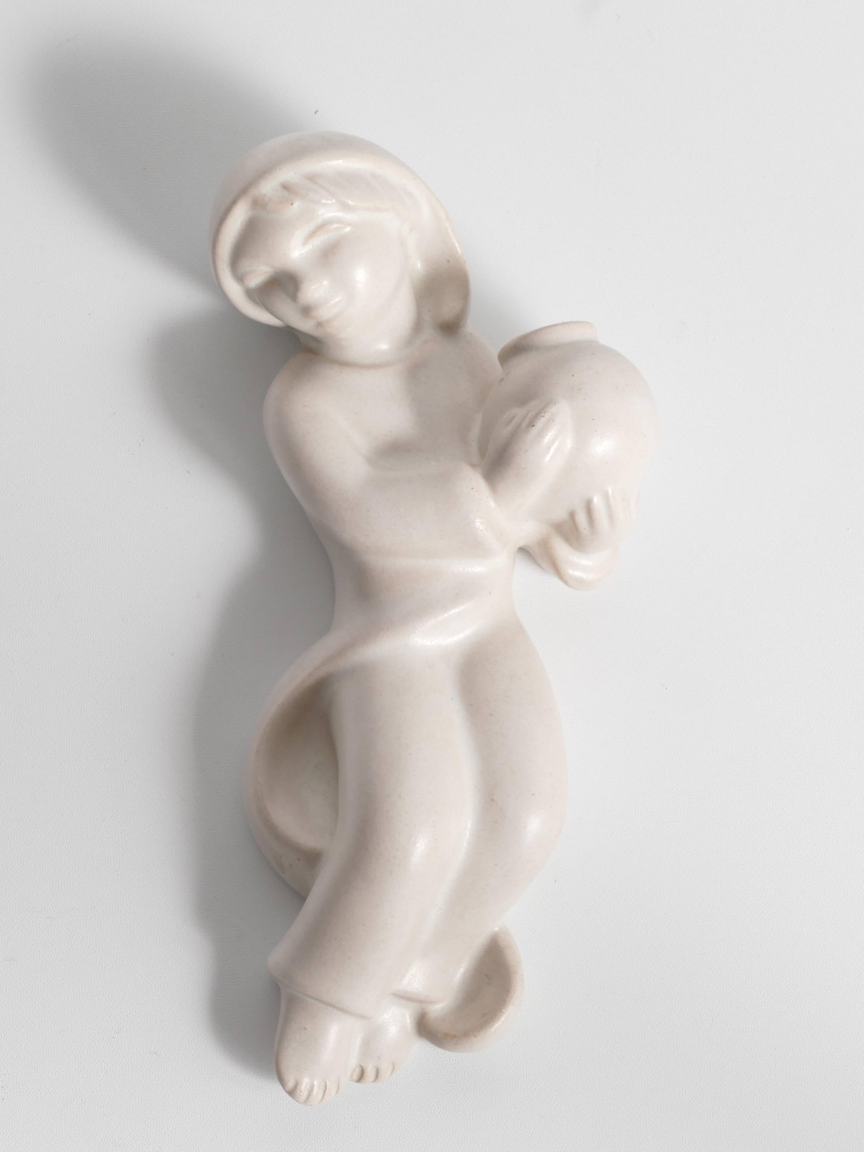 White Sconce with Boy Motif by Marianne Starck for Michael Andersen & Son