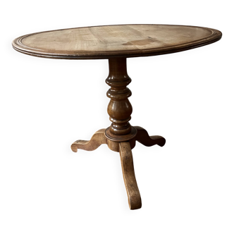 Louis Philippe pedestal table in solid wood