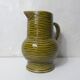 Sarreguemines earthenware pitcher, slip-glazed