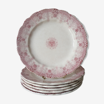 Set de 6 assiettes plates terre de fer