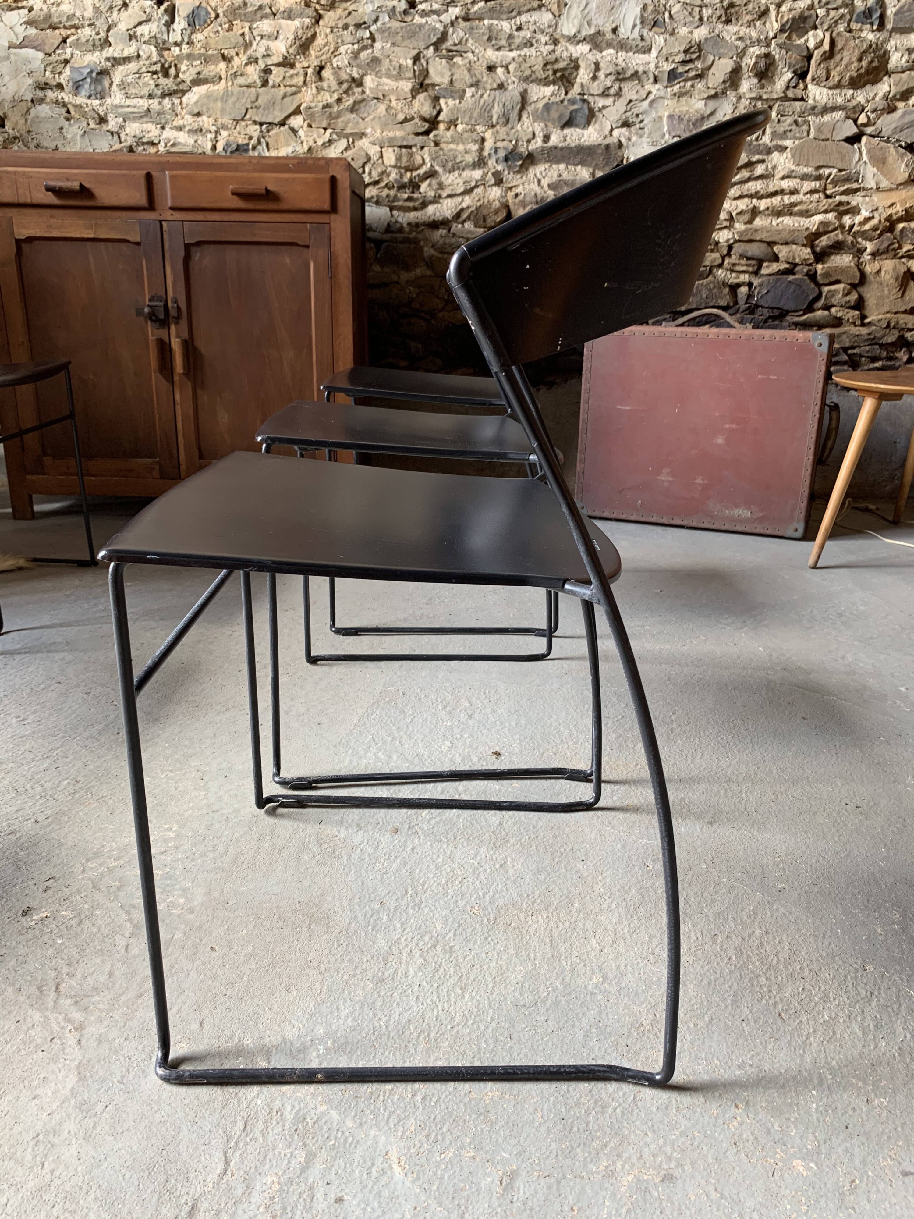 6 Baleri chairs, model Juliette - 1987 - Italy