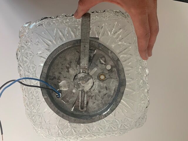 Chisled glass ceiling light