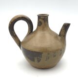 Pichet old porcelain stoneware jug vase from puisaye signed paul jeanneney