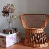 Children's armchair rattan basket