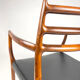 Danish Modern roosewood and leather Mod. 62 Niels Møller chair, 1962