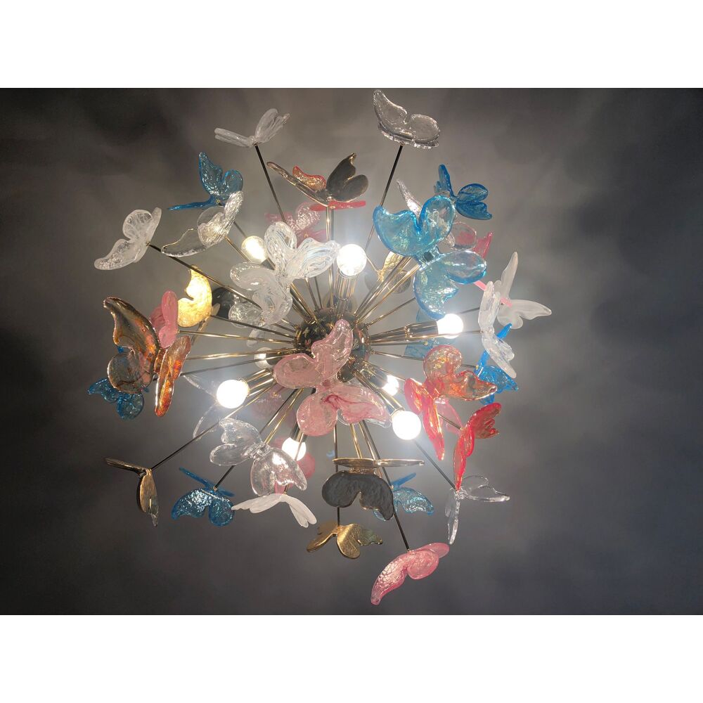 Murano glass sputnik chandelier
