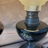 Pair of electrified old kerosene lamps