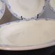6 Saint Amand and Hamage white/blue earthenware soup plates