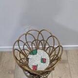 Wicker rattan plant stand