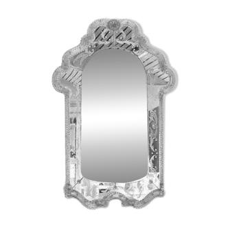 Italian Venetian Murano Floral Wall Mirror
