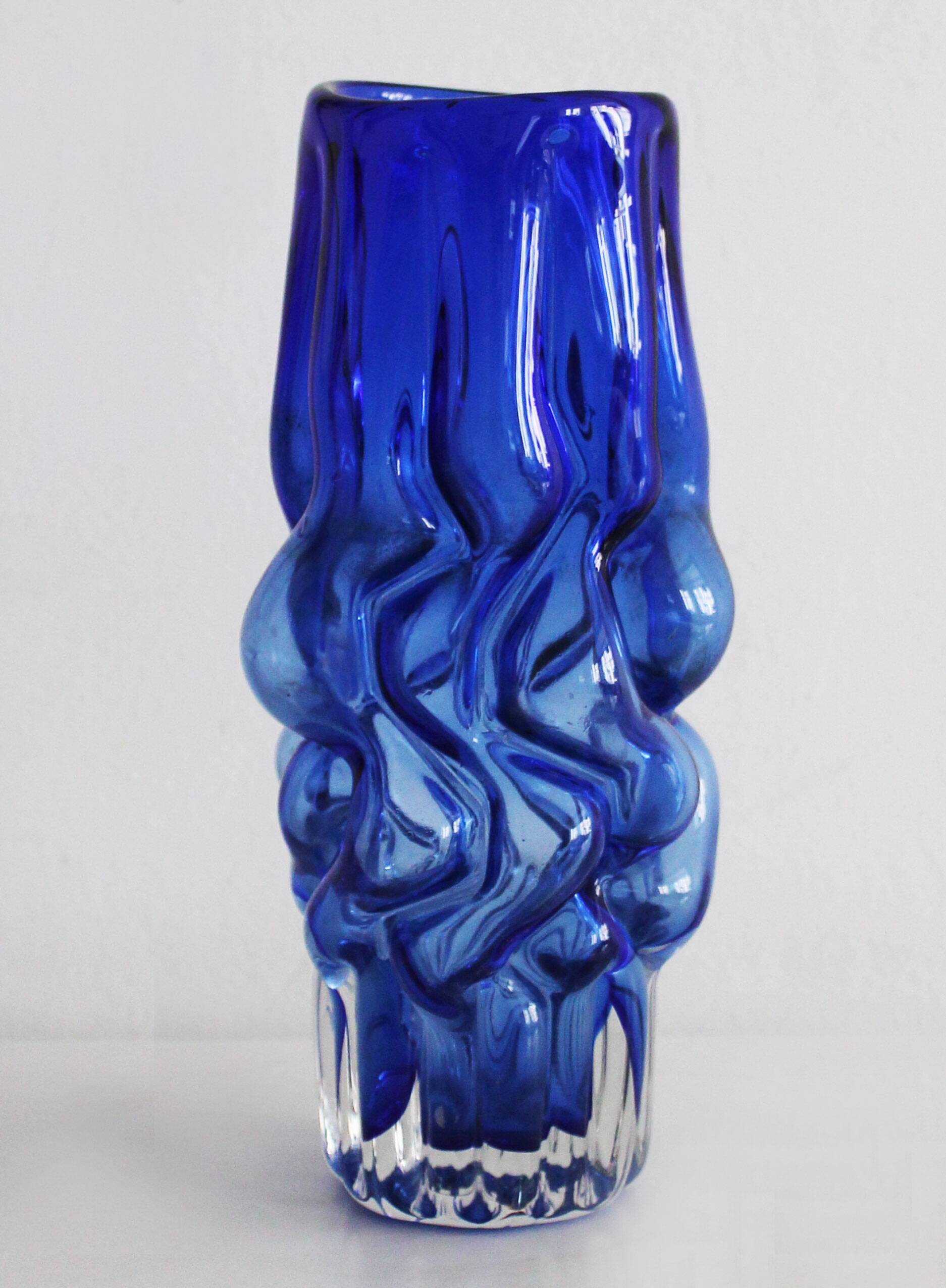 1960's Flower Vase by Pavel Hlava for Novy Bor Glasswork