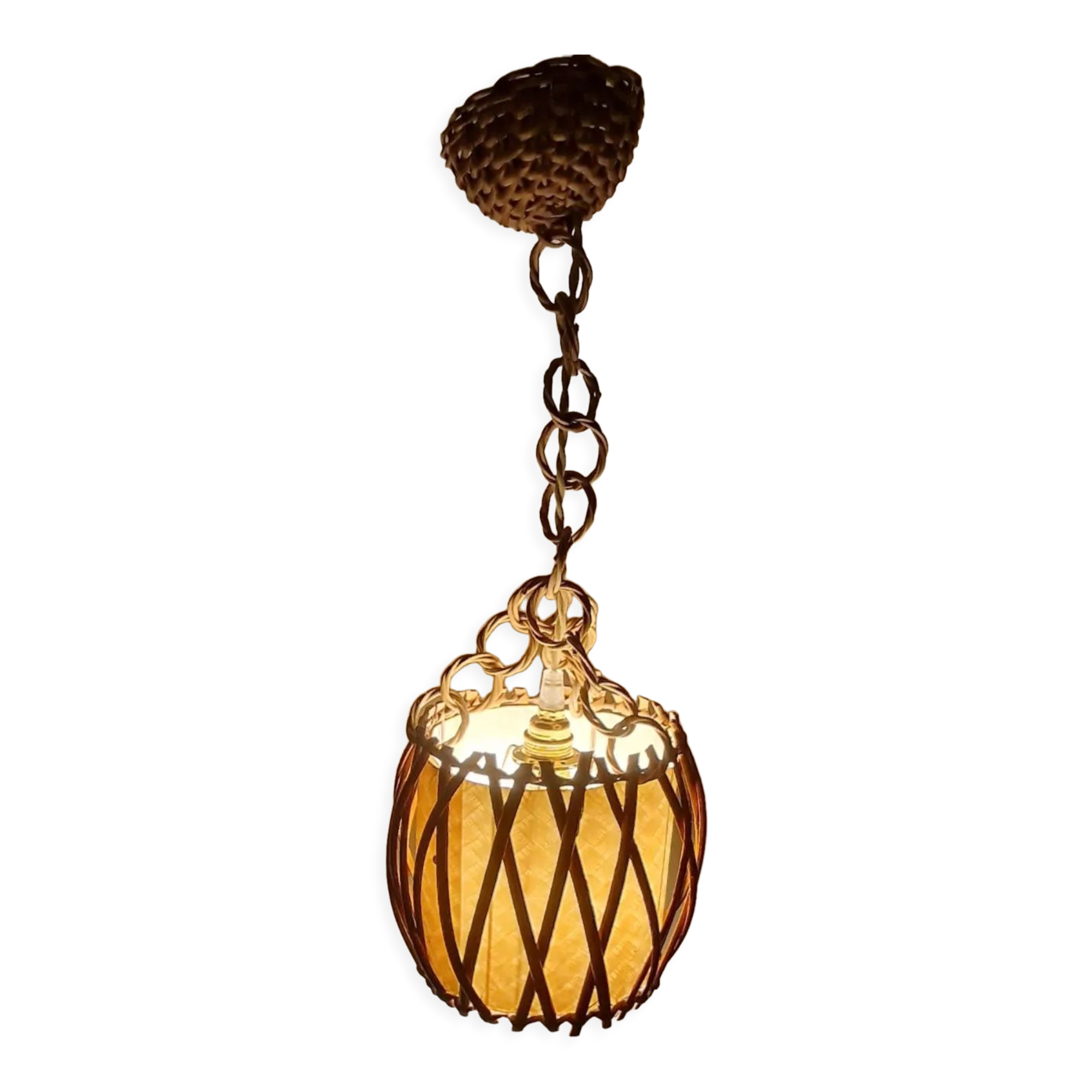 Rattan suspension by Louis Sognot