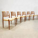 Danish design teak dining chairs Niels O. Møller Model 83
