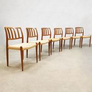 Danish design teak dining chairs Niels O. Møller Model 83