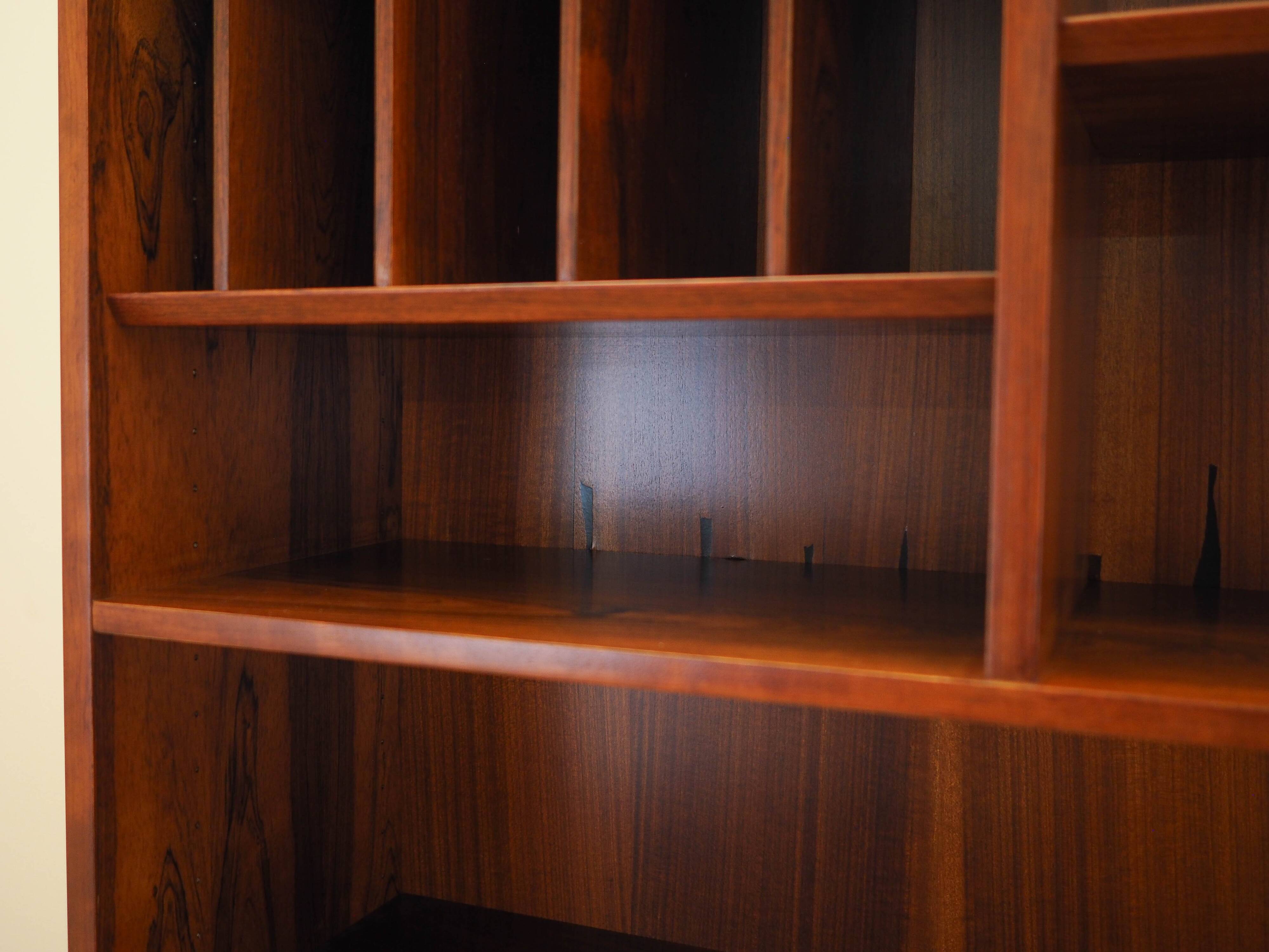 Rosewood bookcase, Danish design, 1970s, manufactured by Hundevad