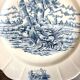 Longchamp round dish in blue iron clay, “Burgundy” service