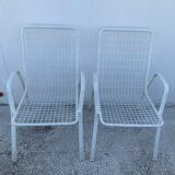 Lot of two metal chairs