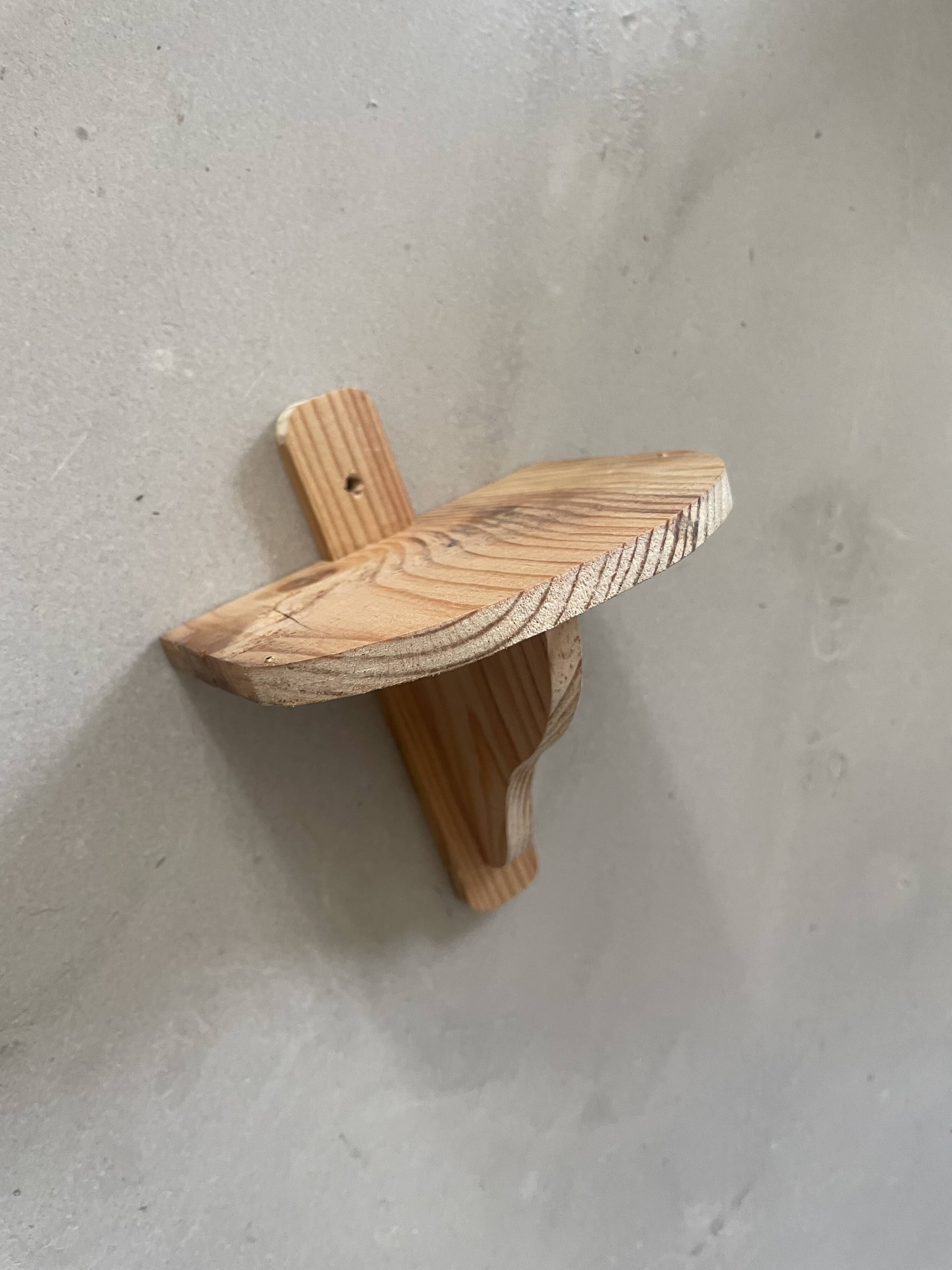 Small wooden wall shelf