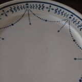 Set of eight flat plates, ironstone, Géon Rouard, Lille decoration, years.